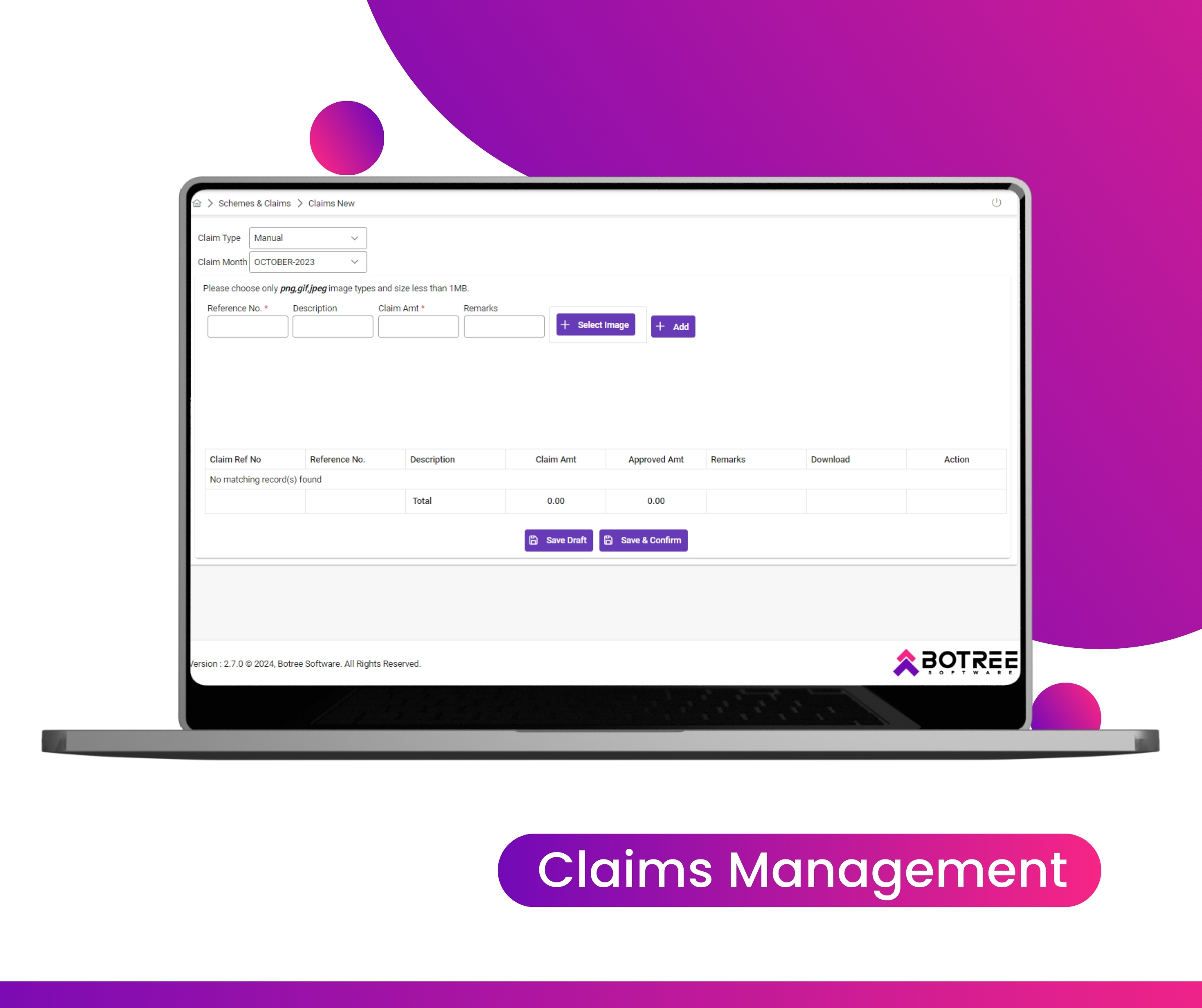 screenshot of Botree DMS